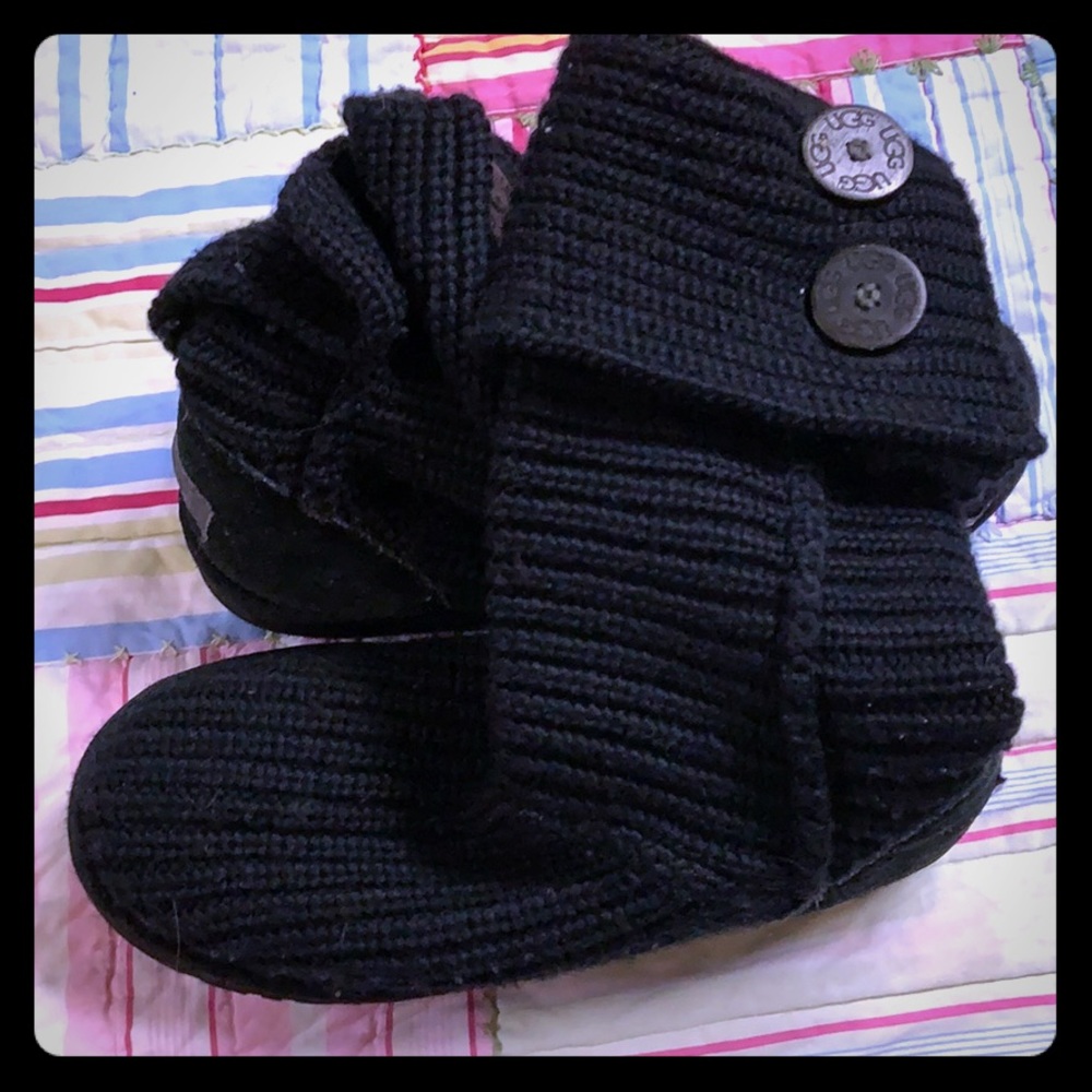 Black knit UGG boots size 7